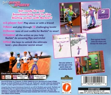 Barbie - Super Sports (US) box cover back